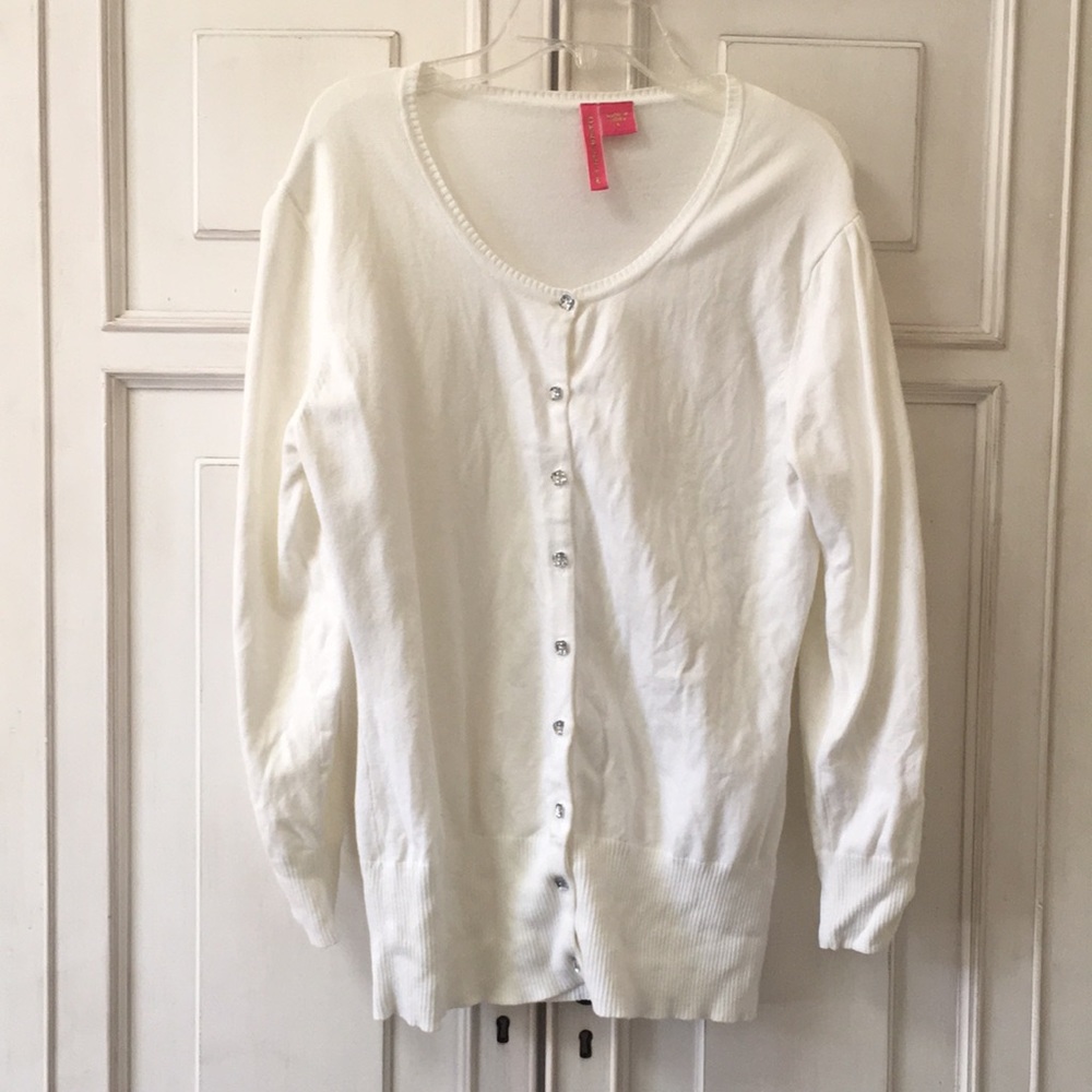 Charlotte Large White Cardigan